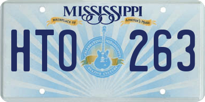 MS license plate HTO263