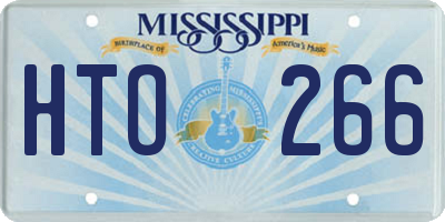 MS license plate HTO266