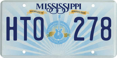 MS license plate HTO278