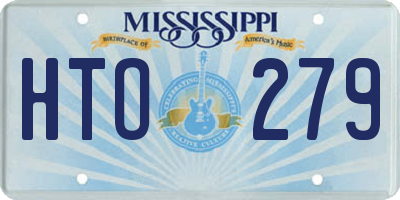MS license plate HTO279