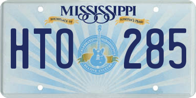 MS license plate HTO285