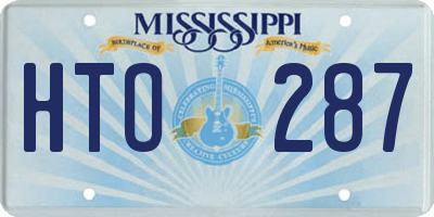 MS license plate HTO287