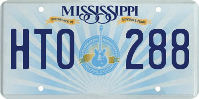 MS license plate HTO288