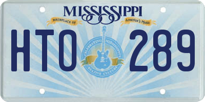 MS license plate HTO289