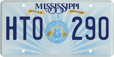 MS license plate HTO290