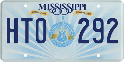 MS license plate HTO292