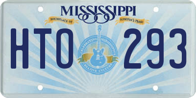 MS license plate HTO293