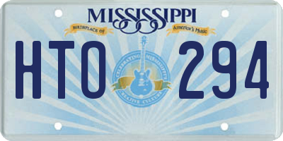 MS license plate HTO294