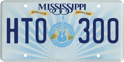 MS license plate HTO300
