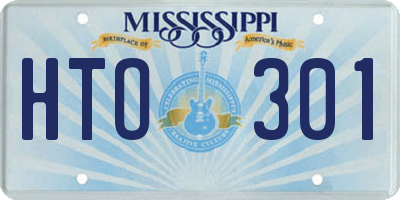 MS license plate HTO301