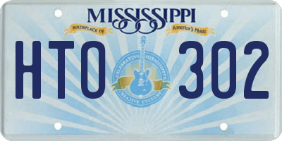 MS license plate HTO302