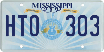 MS license plate HTO303