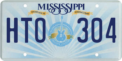 MS license plate HTO304