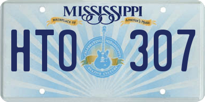 MS license plate HTO307