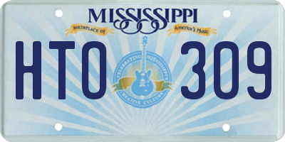 MS license plate HTO309