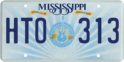 MS license plate HTO313