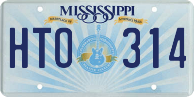 MS license plate HTO314
