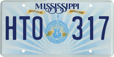 MS license plate HTO317