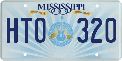 MS license plate HTO320