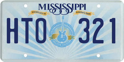 MS license plate HTO321