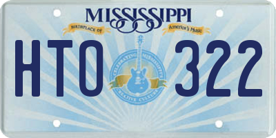 MS license plate HTO322