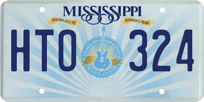 MS license plate HTO324