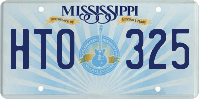 MS license plate HTO325