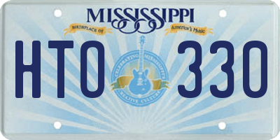 MS license plate HTO330