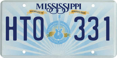 MS license plate HTO331