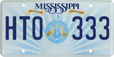 MS license plate HTO333