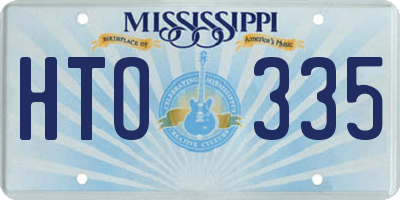 MS license plate HTO335