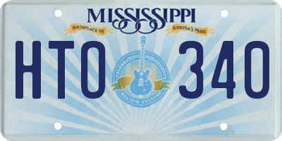 MS license plate HTO340