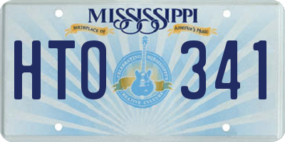 MS license plate HTO341