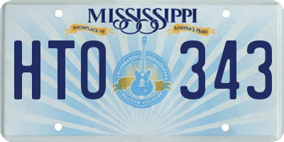 MS license plate HTO343