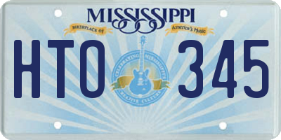 MS license plate HTO345