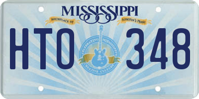 MS license plate HTO348