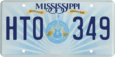 MS license plate HTO349