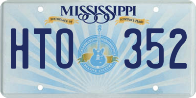 MS license plate HTO352