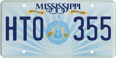 MS license plate HTO355