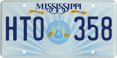 MS license plate HTO358
