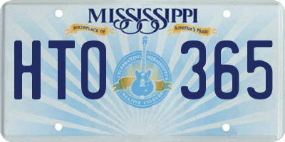 MS license plate HTO365