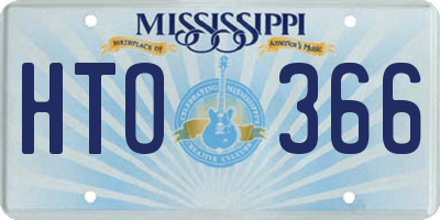 MS license plate HTO366