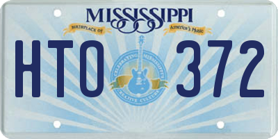 MS license plate HTO372