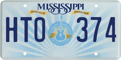 MS license plate HTO374