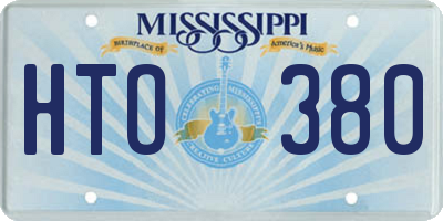 MS license plate HTO380