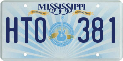 MS license plate HTO381