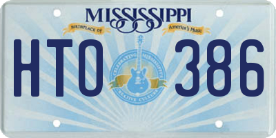MS license plate HTO386