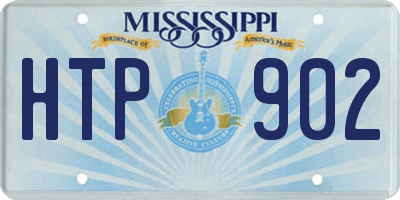 MS license plate HTP902