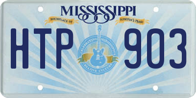 MS license plate HTP903
