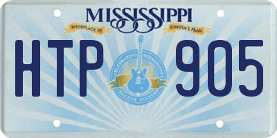 MS license plate HTP905